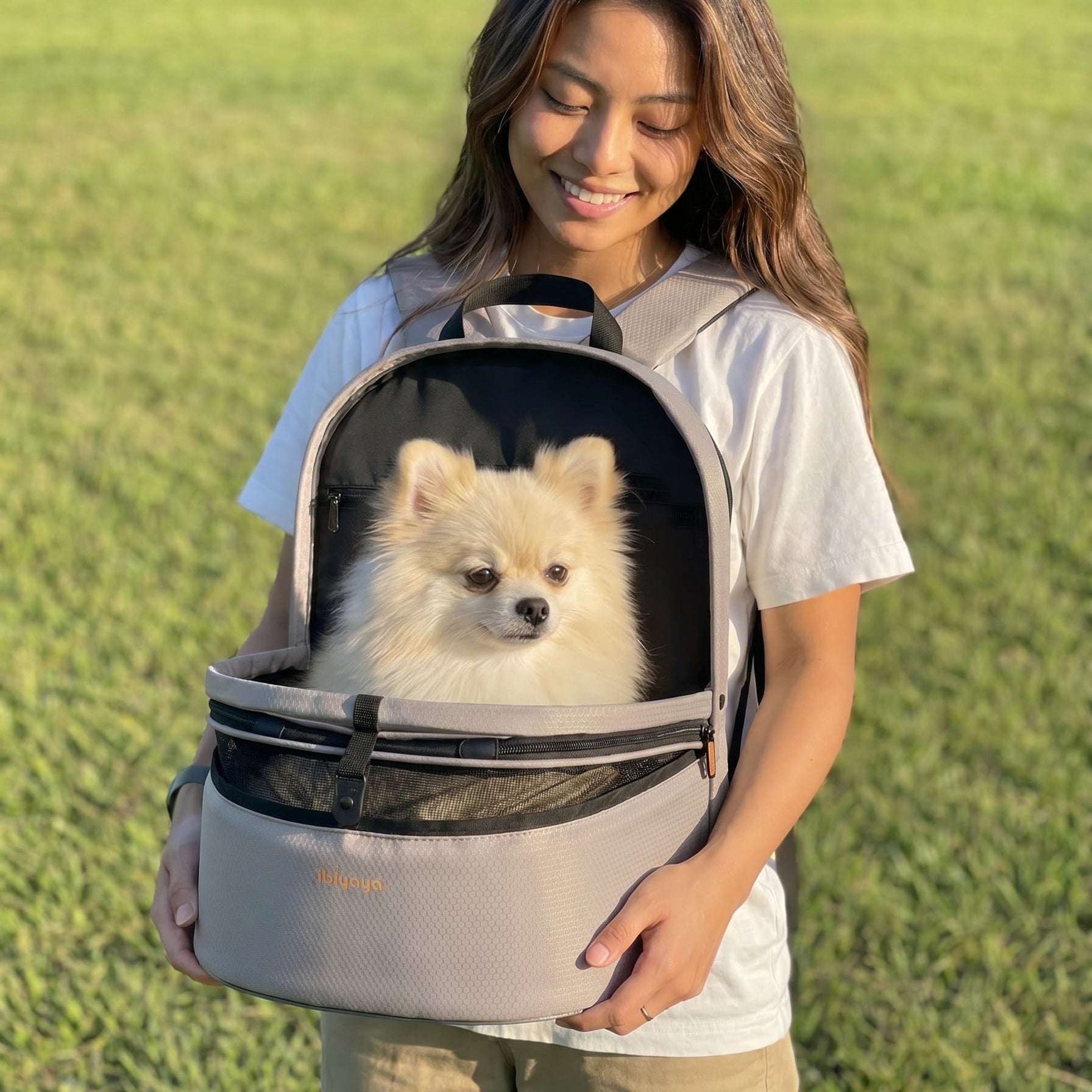 愛的抱抱敞篷寵物背包 強力磁吸扣版